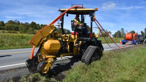 Archtop Fiber work zone operation in Bethel, New York.