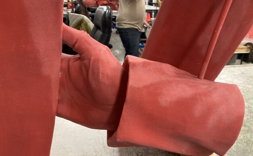 The new Herman Melville statue is shown in progress prior to its scheduled Aug. 14, 2026 installation in New Bedford.
