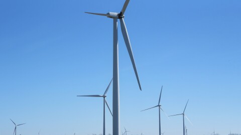 A wind farm in central Michigan. The newest wind farm is in Hillsdale County.