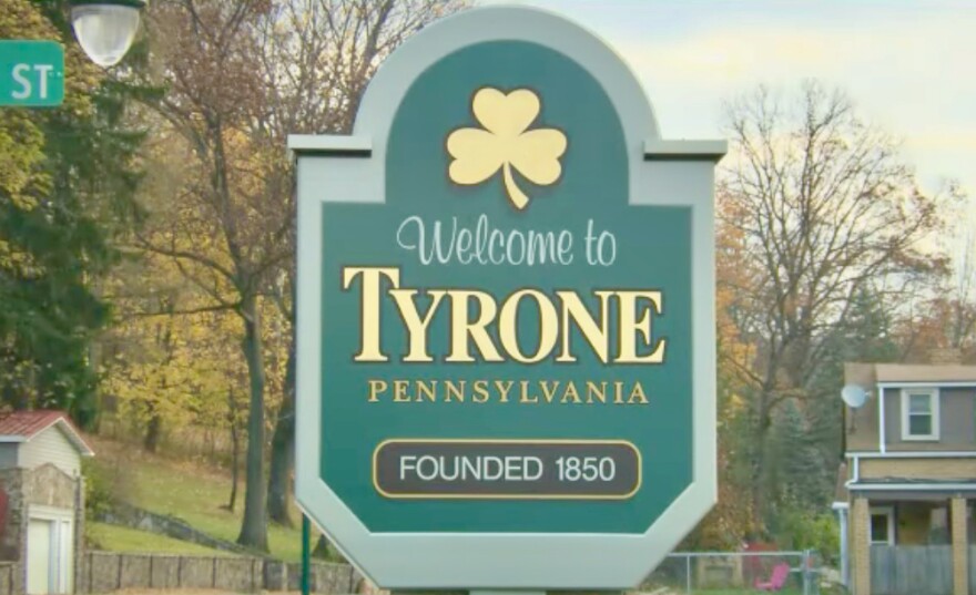  Welcome to Tyrone sign Our Town