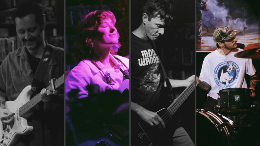 From L-R: Zach Zeller, guitar; Cam Zeller, vocals; bassist Dan Wait; Preston Faires, drums.