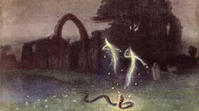 19th century painter Hermann Hendrich's depicted these ghostly lights in" The Will o' the Wisp and the Snake."