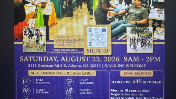 The Kappa Alpha Alpha Chapter of Omega Psi Phi is hosting its annual Health Fair, offering comprehensive health screenings along with exercise, yoga, and massages. Walk-ins are welcome!