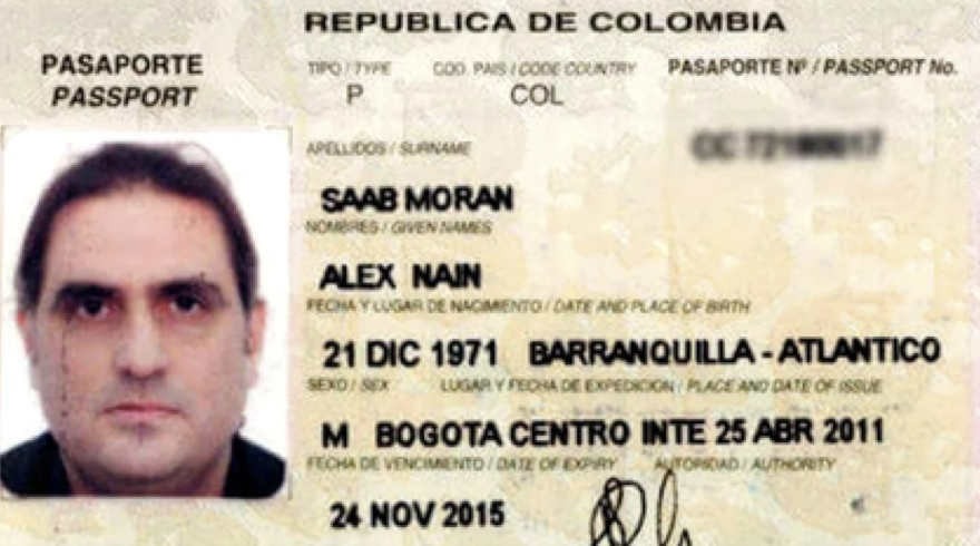 The Colombian passport alleged Venezuelan regime embezzler and money-launderer Alex Saab was carrying when he was arrested in Cape Verde in 2020.