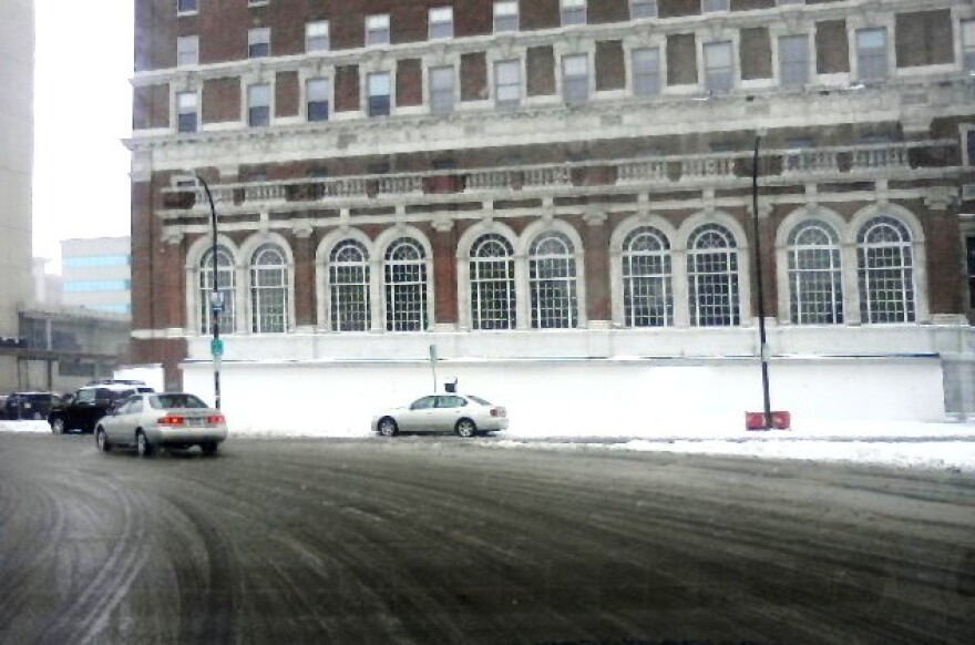 Boarded up Statler