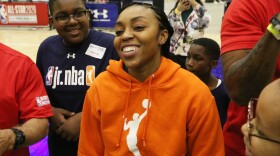 Renee Montgomery is now co-owner of the WNBA franchise Atlanta Dream, a team she used to play for. She's seen above at Jr. NBA Day in February 2020 in Chicago.