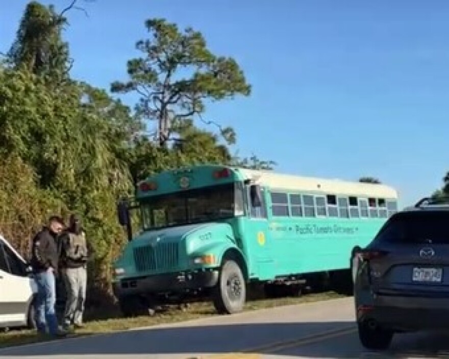 Pacific Tomato Growers Bus pulled over by ICE agents near Immokalee Wednesday morning.