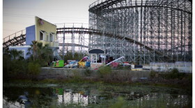  A roller coaster on the site where Six Flags amusement in New Orleans East used to operate. Nov. 25, 2012.