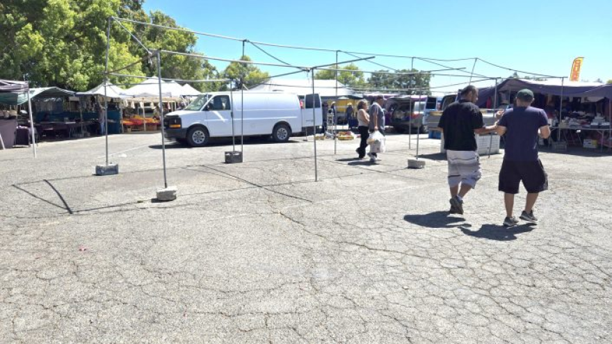 Empty stalls now line parts of the Atwater swap meet, where fear of immigration enforcement has kept both vendors and visitors away.
