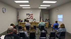 A recent Central Lake Township board meeting. Pictured from left to right are Trustee Patrick Hanlon, Clerk Judy Kosloski, Supervisor Mark Byard, Treasurer Larry Germain and Trustee Stanley Bean.