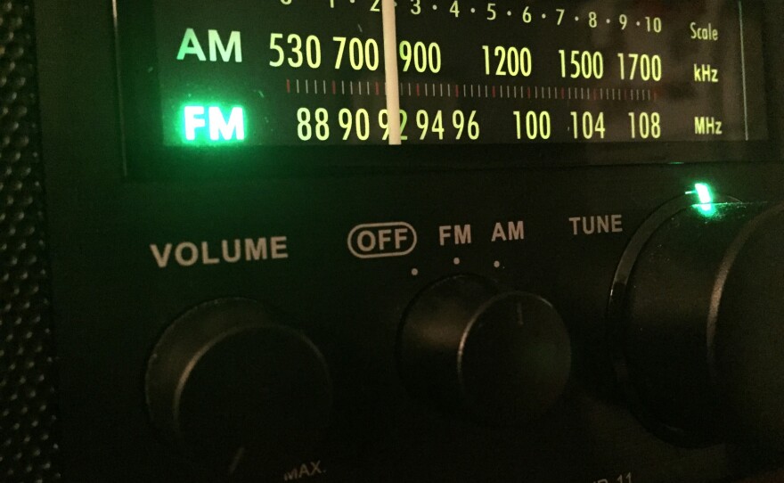Illuminated radio dial (Photo by J. Schafer)