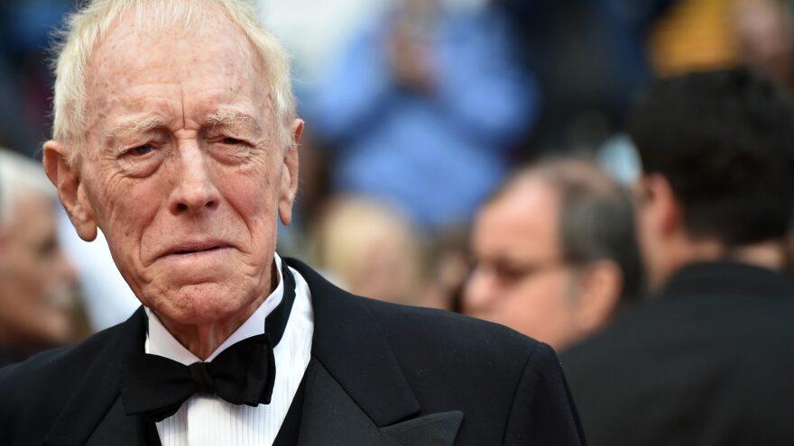 Max von Sydow's deep voice and stern aspect often led to him being cast in severe roles. He's pictured here at the 2016 Cannes Film Festival.