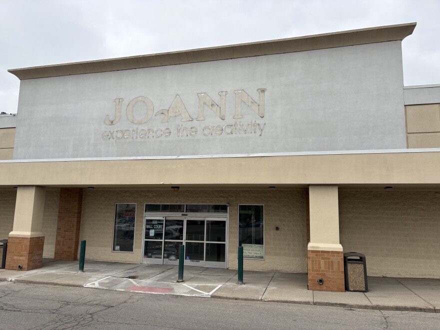 The former Joann Fabrics store in Lansing