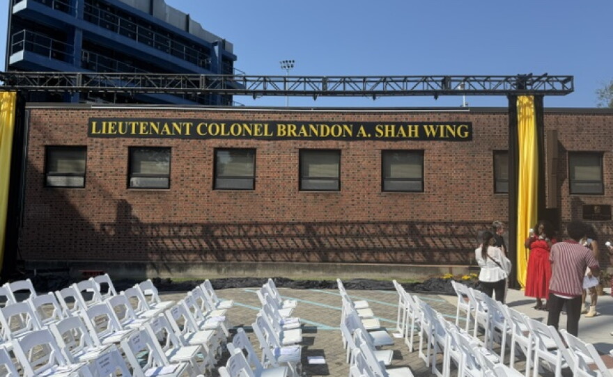 Old Dominion University officially renamed the Army ROTC Annex at Rollins Hall as the Lieutenant Colonel Brandon A. Shah Wing on Friday, honoring the late instructor's legacy, service, and sacrifice.