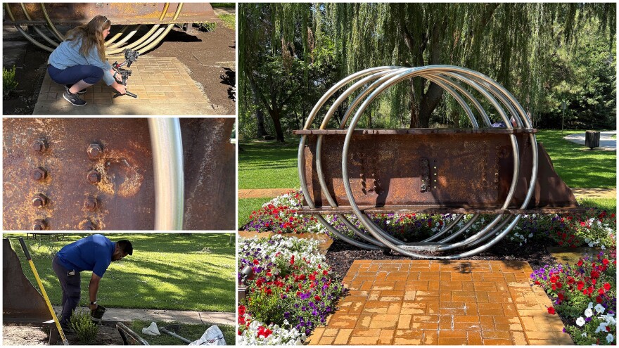 Boise's World Trade Center Memorial has been cleaned, the surrounding landscaping updated, additional lighting has been installed, and acccessibility to the site has been improved.