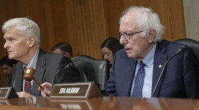 Sen. Bernie Sanders, I-Vt., right, and Sen. Bill Cassidy, R-La., left, during a Senate Health, Education, Labor, and Pensions Committee business meeting on Capitol Hill, Thursday, Sept. 19, 2024, in Washington.