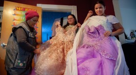 Emma and Irma Lerma were inspired by Rapunzel and other princess tales when they picked their outfits.