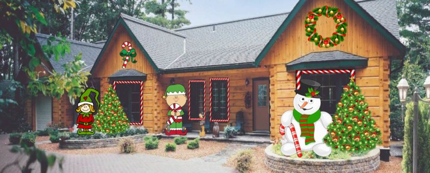 The permanent Welcome Center site will feature Christmas-themed decor, like those depicted in this rendering.