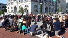 Protesters in Greensboro in June did the Black power salute to commemorate the murder of George Floyd.