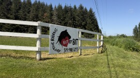 The sign outside of Bit By Bit Adaptive Riding, May 8, 2026.