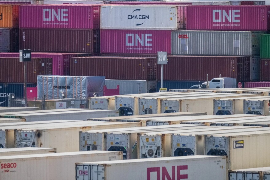 Yusen Terminals at the Port of Los Angeles in San Pedro on Feb. 11, 2025.
