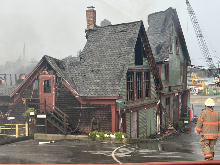 The damage to the Port Clyde General Store from a fire that started late on the evening of Wednesday, Sept. 27, 2023.