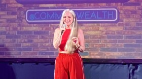 Kentucky comedian Mandee McKelvey performs in Dayton,Kentucky.