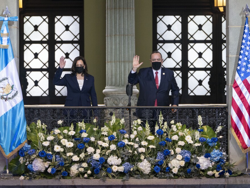 Vice President Harris and Guatemalan President Alejandro Giammattei met in June in Guatemala City on her first foreign trip.