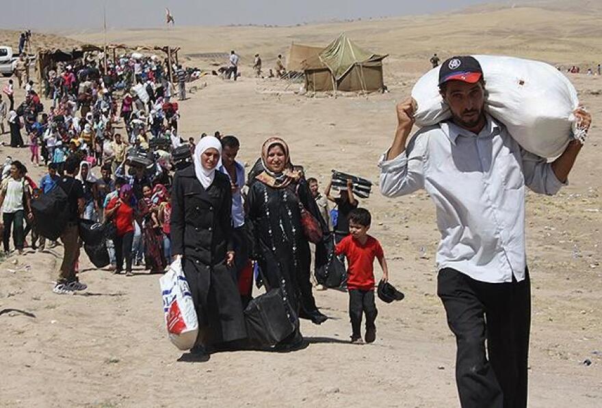 Syrian refugees relocating to Germany in first wave of temporary resettlement program.