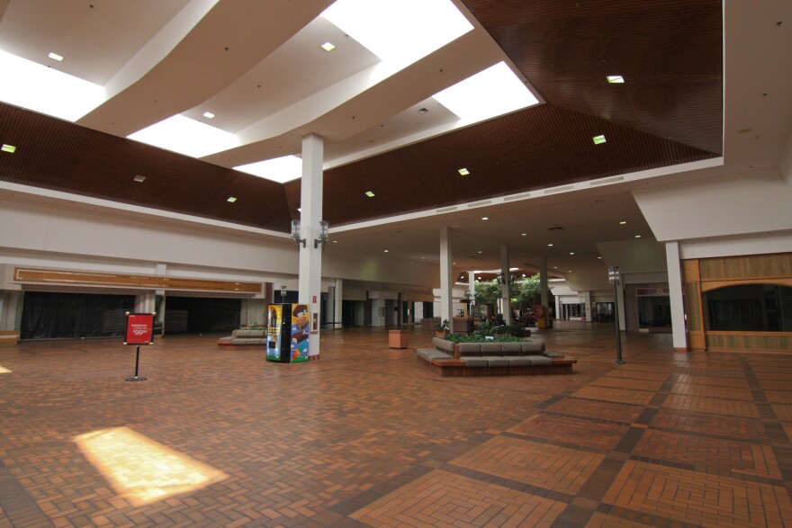 Inside the empty Westland Mall