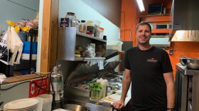 Owner Charles D'Ablaing in the Brookside Poultry Co. kitchen before his 72-hour duck brine.