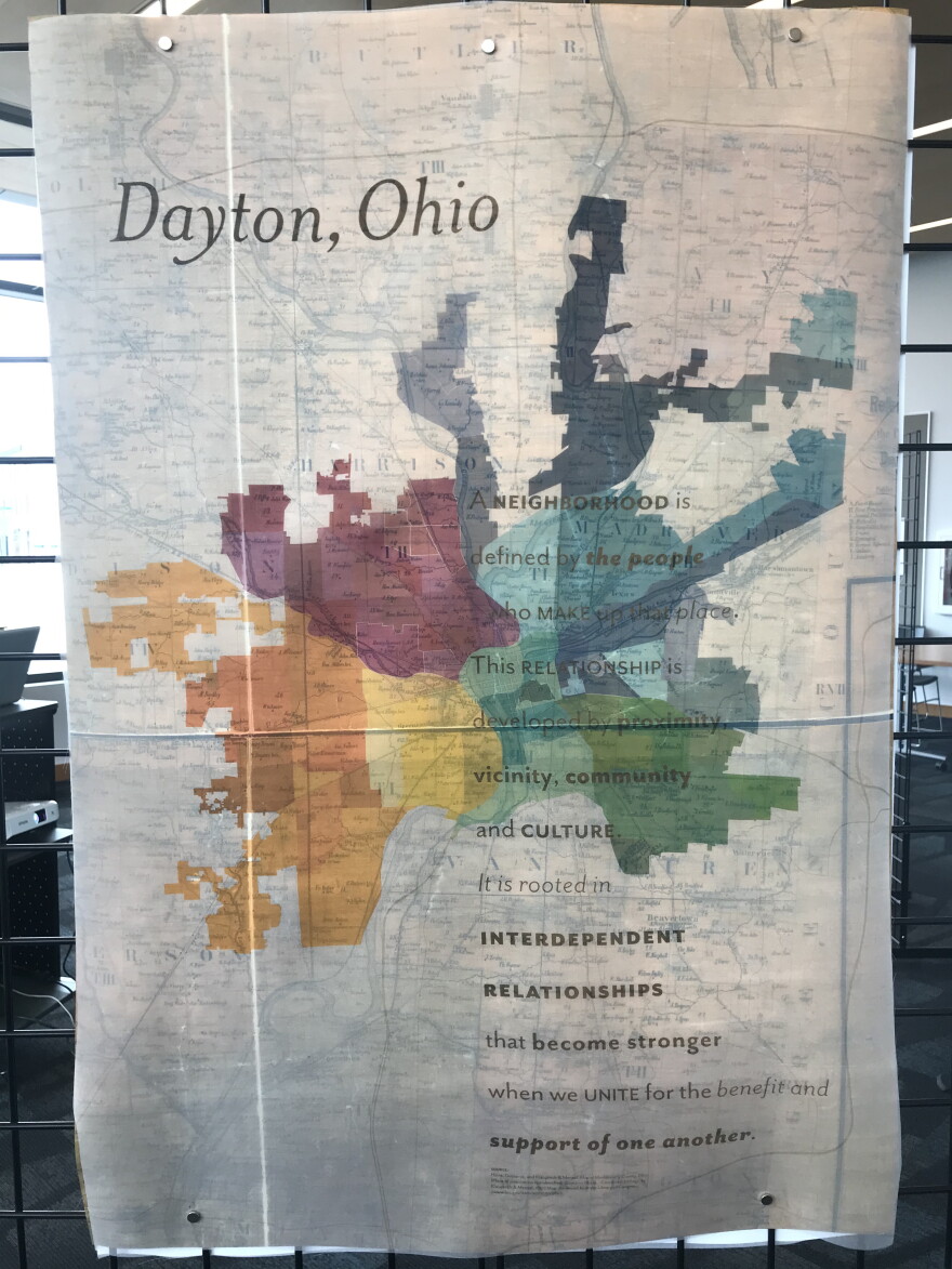 The exhibit of Dayton neighborhood maps will tour Dayton Metro Library branches through June.