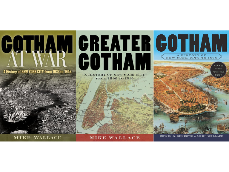 the greater images of three book covers for the three volumes of "Gotham" 
