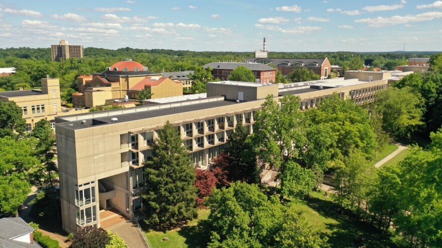 default 0.9.142 Aerial photos of campus during the green summer months.