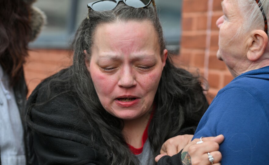 Sabrina Smith breaks down while discussing her missing granddaughter, La'Niyah Clark.