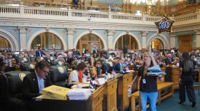 The house floor in the Colorado State Capitol. 