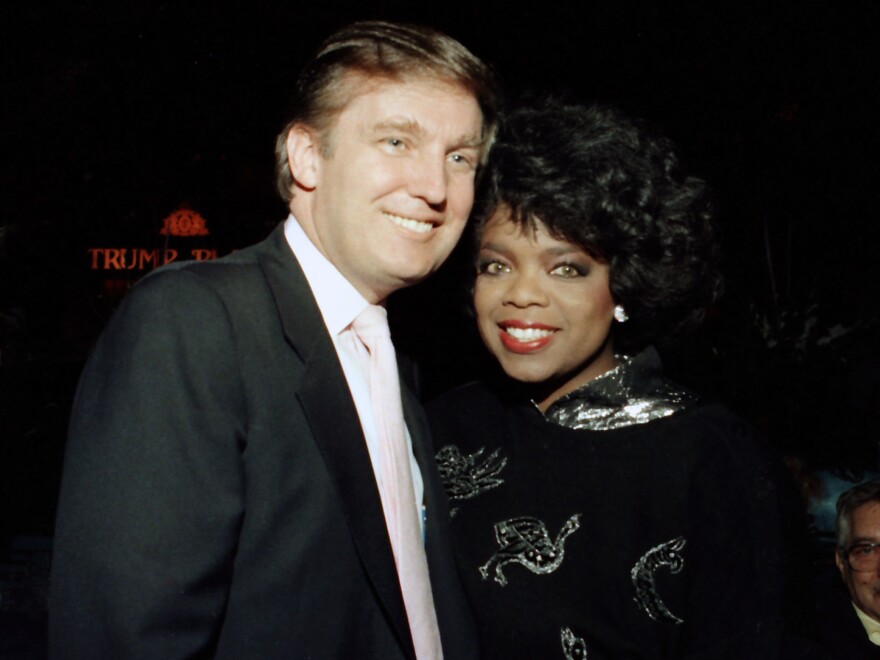 Trump and Oprah Winfrey are pictured together in 1988 in Atlantic City, N.J. Winfrey's name is being floated as a possible presidential candidate.