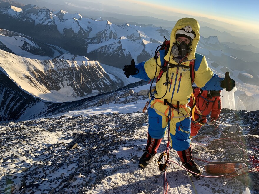 Photo of Rob Lea on mountain.