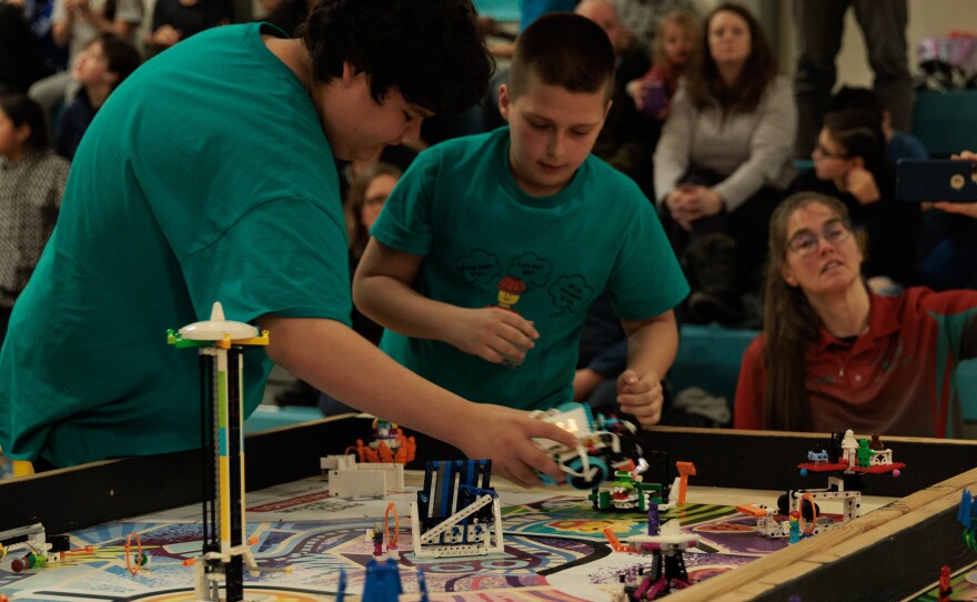Eleven teams of students traveled to Bethel recently for the First Lego League Robotics competition. The students, all between the fourth and eighth grade, built Lego robots following this year’s theme of art and masterpiece.