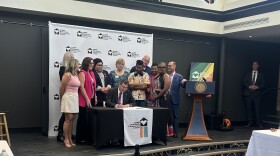 Gov. Matt Meyer signed his eleventh executive order at CAMP Rehoboth June 20, 2025.