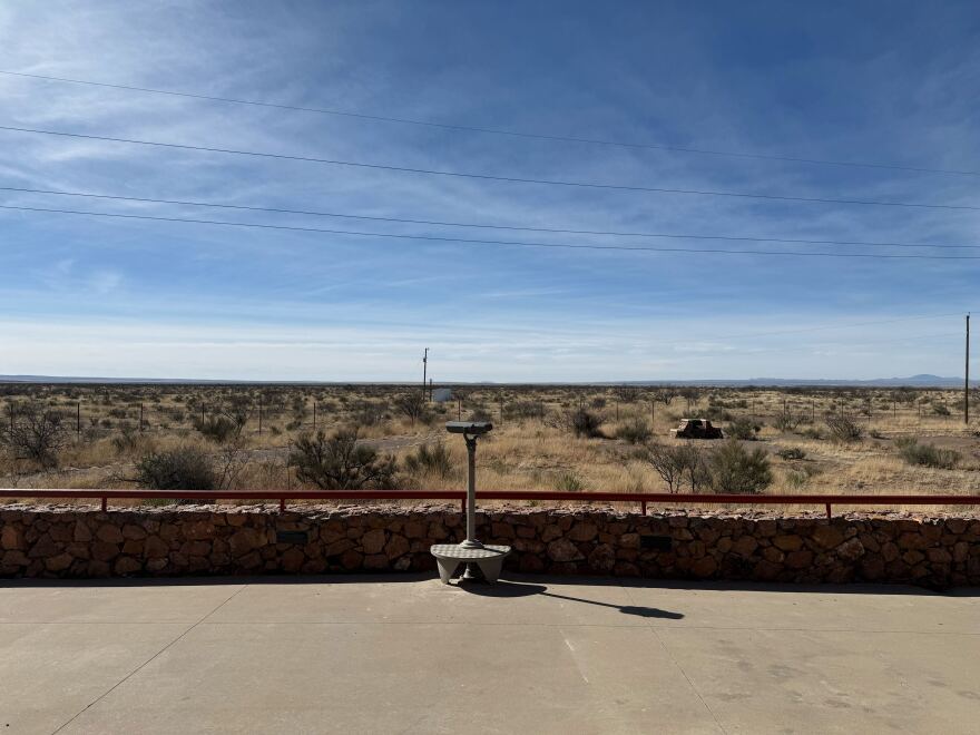 The view looking south from the Marfa Lights Viewing Center.