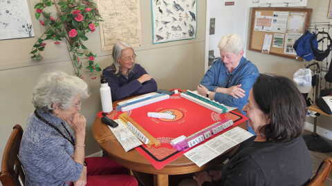 The mahjong ladies of Windsor, Massachusetts, inside the Sangar General Store.