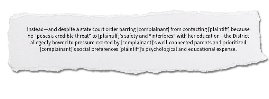 U.S. Western District Court Judge Robert Jonker wrote in his order that Barb Byrum and her husband Brandon Delaney did not intend to discriminate against plaintiff when they petition the Mason School District to reinstate their child.