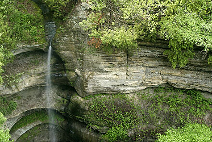 Visitors are attracted to natural features at state parks such as Wildcat Canyon’s waterfall. Starved Rock features sandstone canyons and bluffs carved by torrents of water released by melting glaciers thousands of years ago.