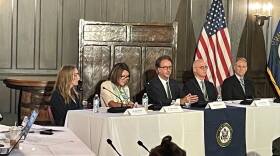 Second from left-Commonwealth Credit Union CEO Karen Harbin-Third from left-Mike De Vere- CEO Zest AI