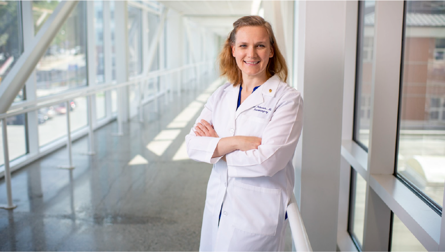 Dr. Erika Petersen, M.D, is a professor of neurosurgery at UAMS who chairs the multispecialty Sports Management Task Force for the American Society for Pain and Neuroscience.