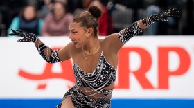 Starr Andrews competes in the women's short program during the 2026 U.S. Figure Skating Championships at the Enterprise Center on Wednesday, Jan. 7, 2026, in St. Louis’ Downtown West neighborhood.