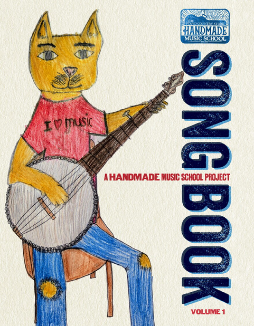 A student-designed cover for the Handmade Music School's songbook project.