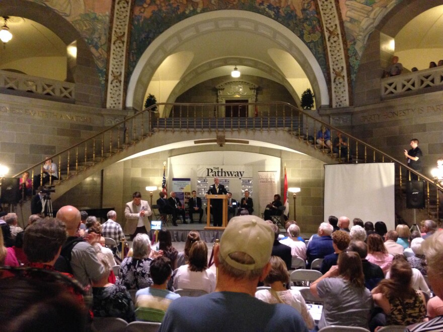 Supporters of the proposed constitutional amendment lobby Missouri legislators on Tuesday in Jefferson City.