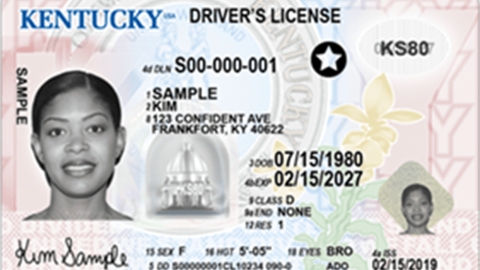 Sample Kentucky Real ID